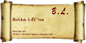 Botka Léna névjegykártya